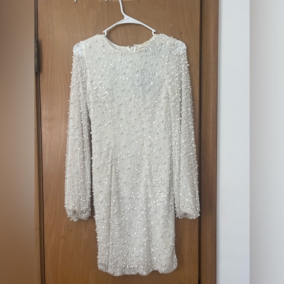 ANTHROPOLOGIE x FOREVER AINSLEY SEQUINED & PEARL DRESS - SIZE SMALL - Picture 2 of 3